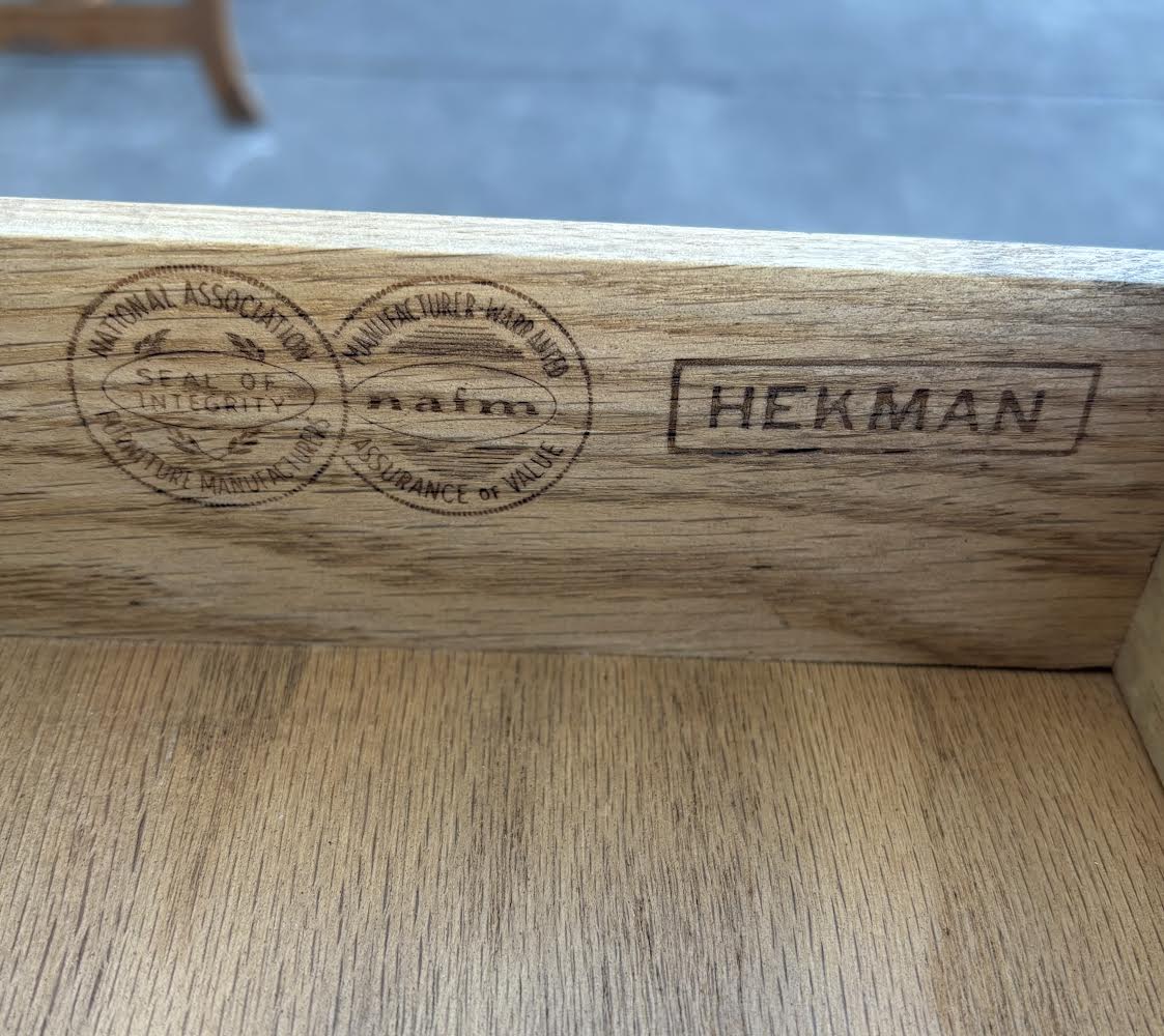 Hekman Vintage 1960s End Table With Drawers