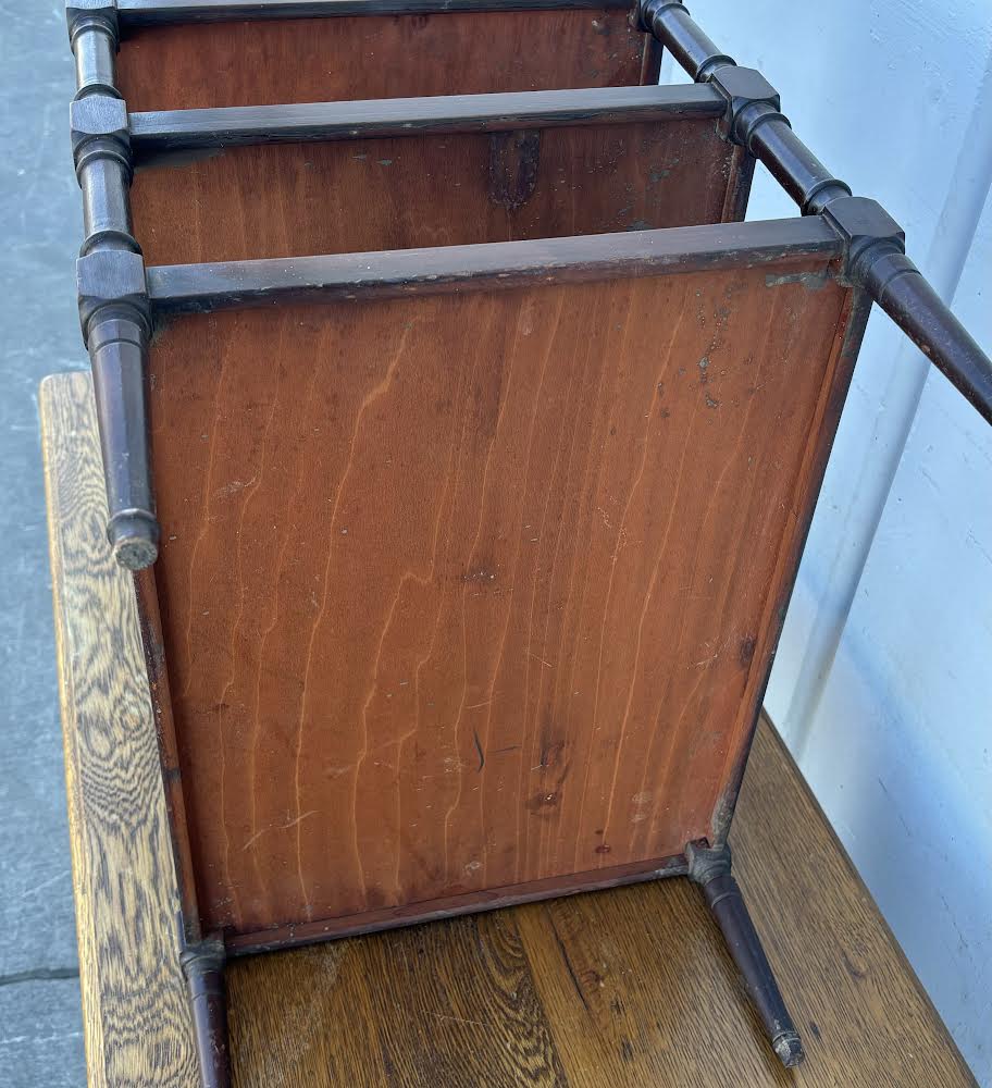 Mid Century Vintage Wood 4 Tier End Table