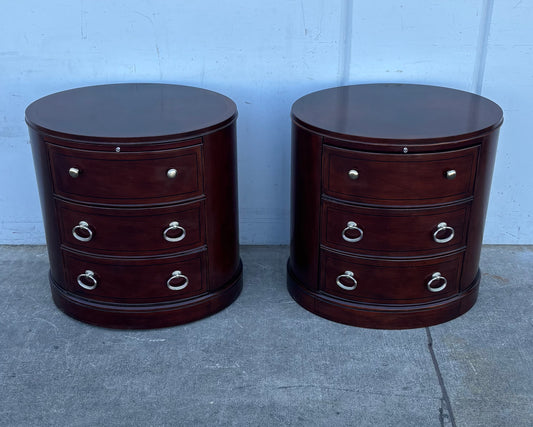 Dark wood nightstands / end/ side tables