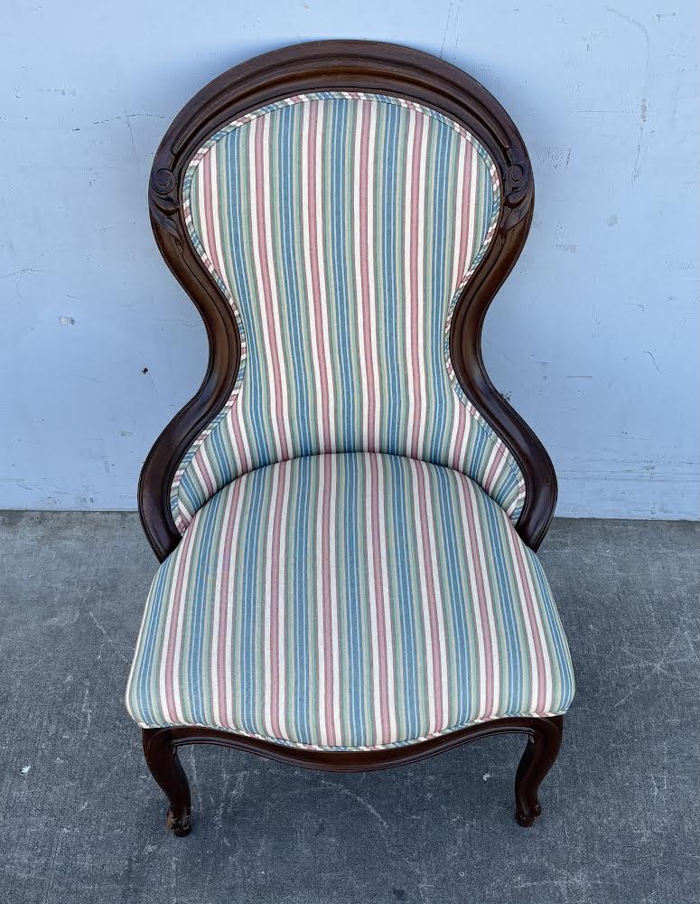antique/ vintage Victorian style striped chair