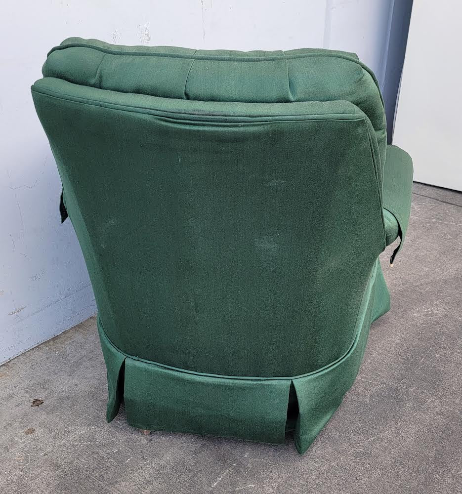 Green rocking armchair