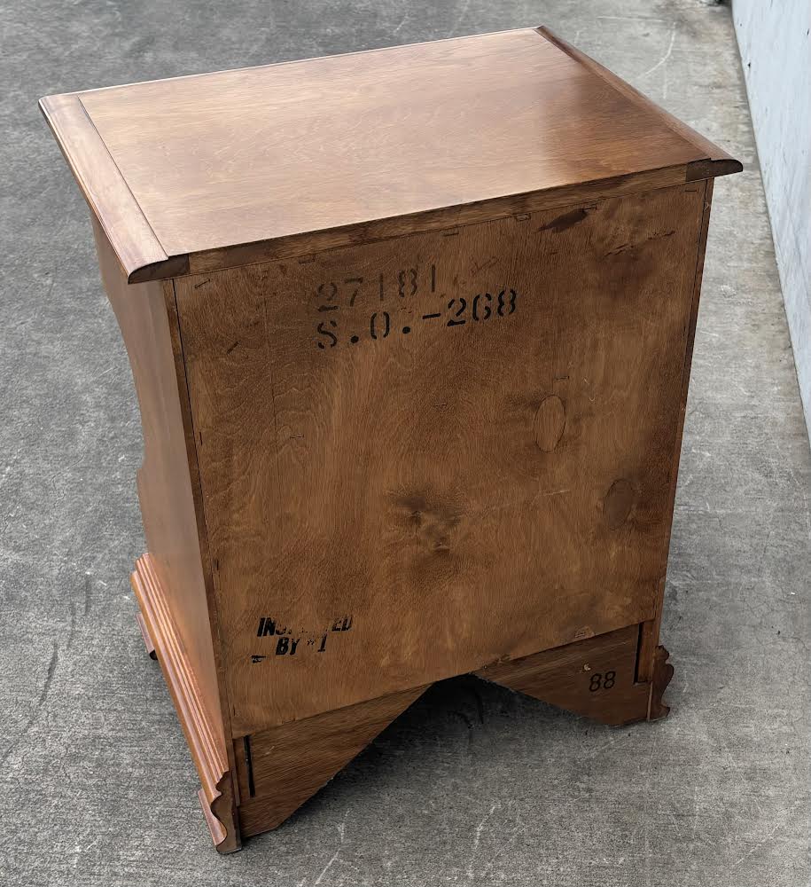 Cal shops Solid Hard Rock Maple Colonial Early American Open Cabinet Nightstand