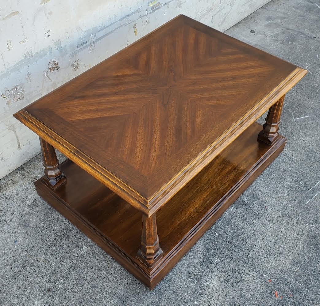Ethan Allen end/side table on wheels