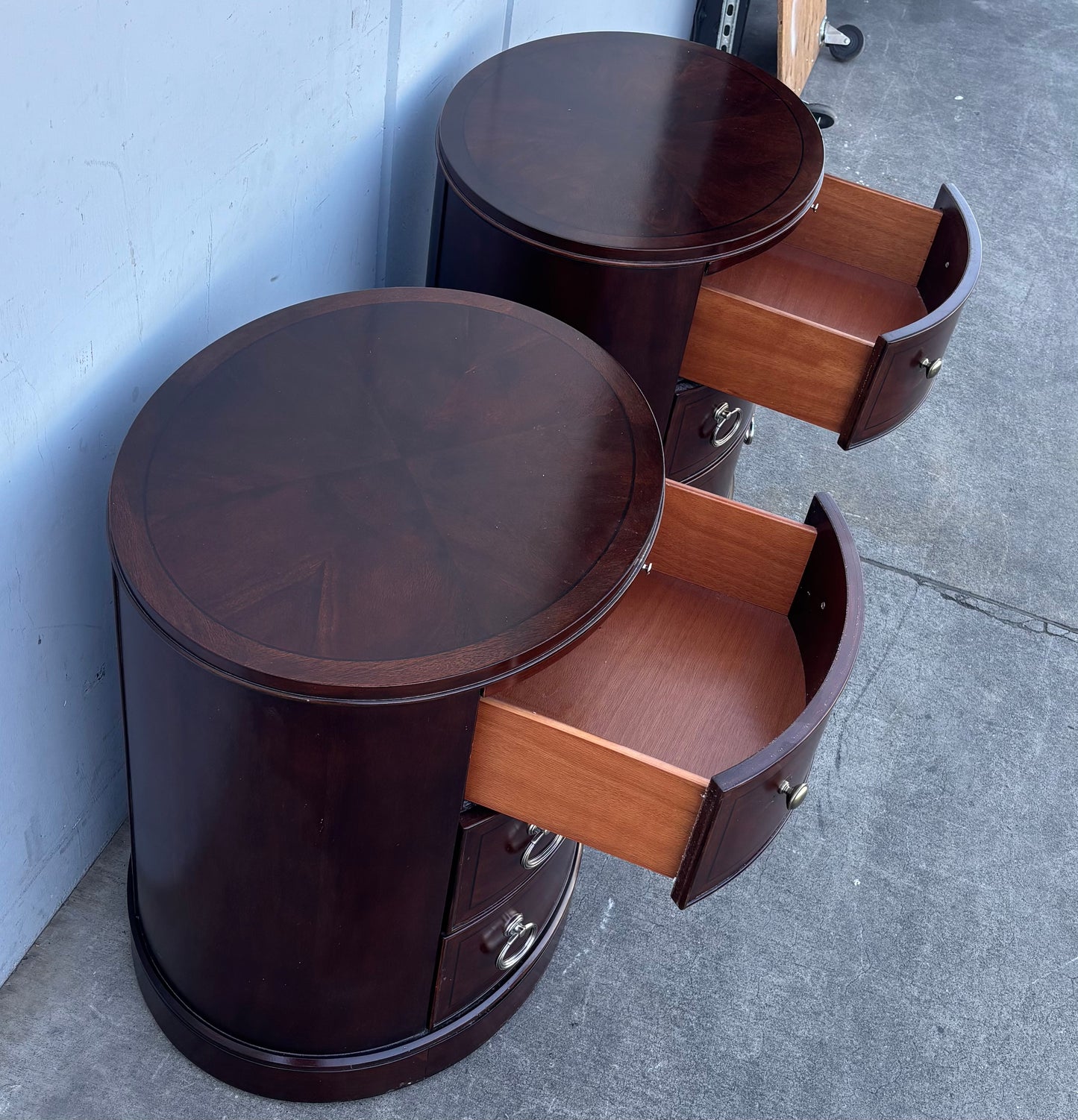 Dark wood nightstands / end/ side tables