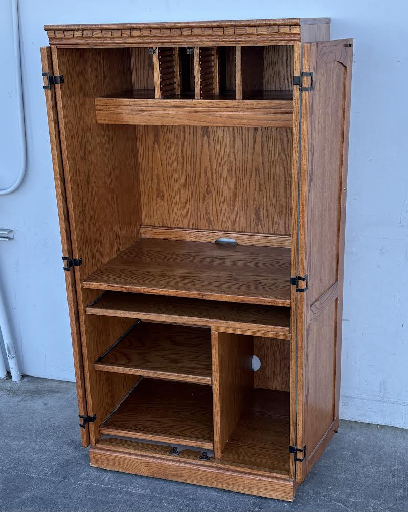 Vintage Armoire Computer Desk