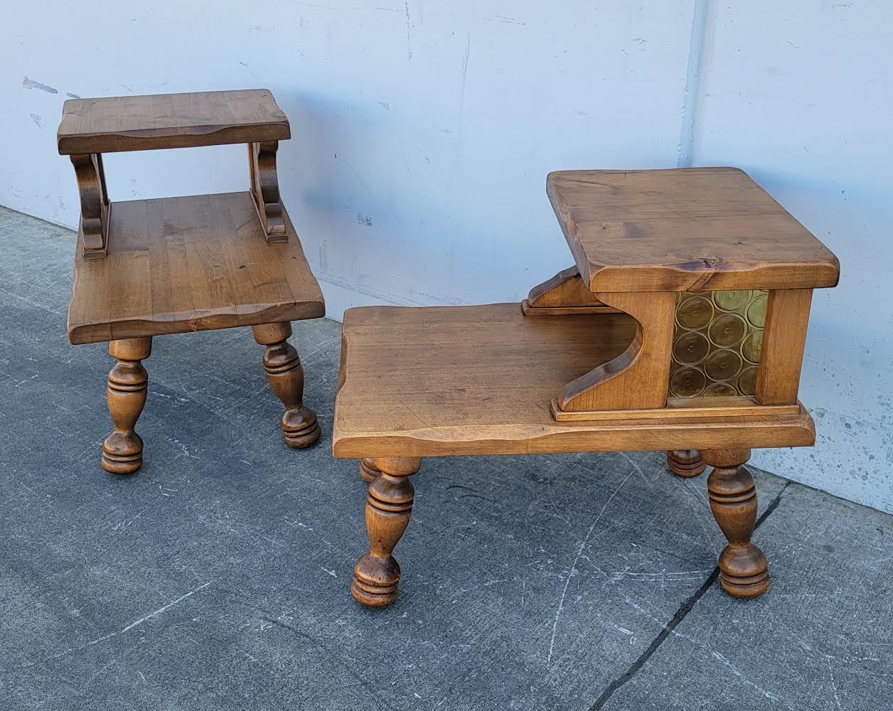 End/side tables (2)set vintage two tiered