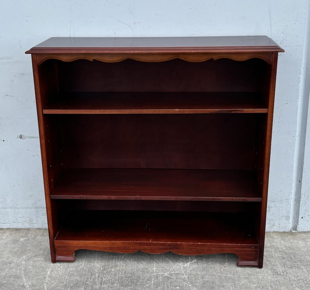 Antique Solid Mahogany Open Bookcase Book shelf