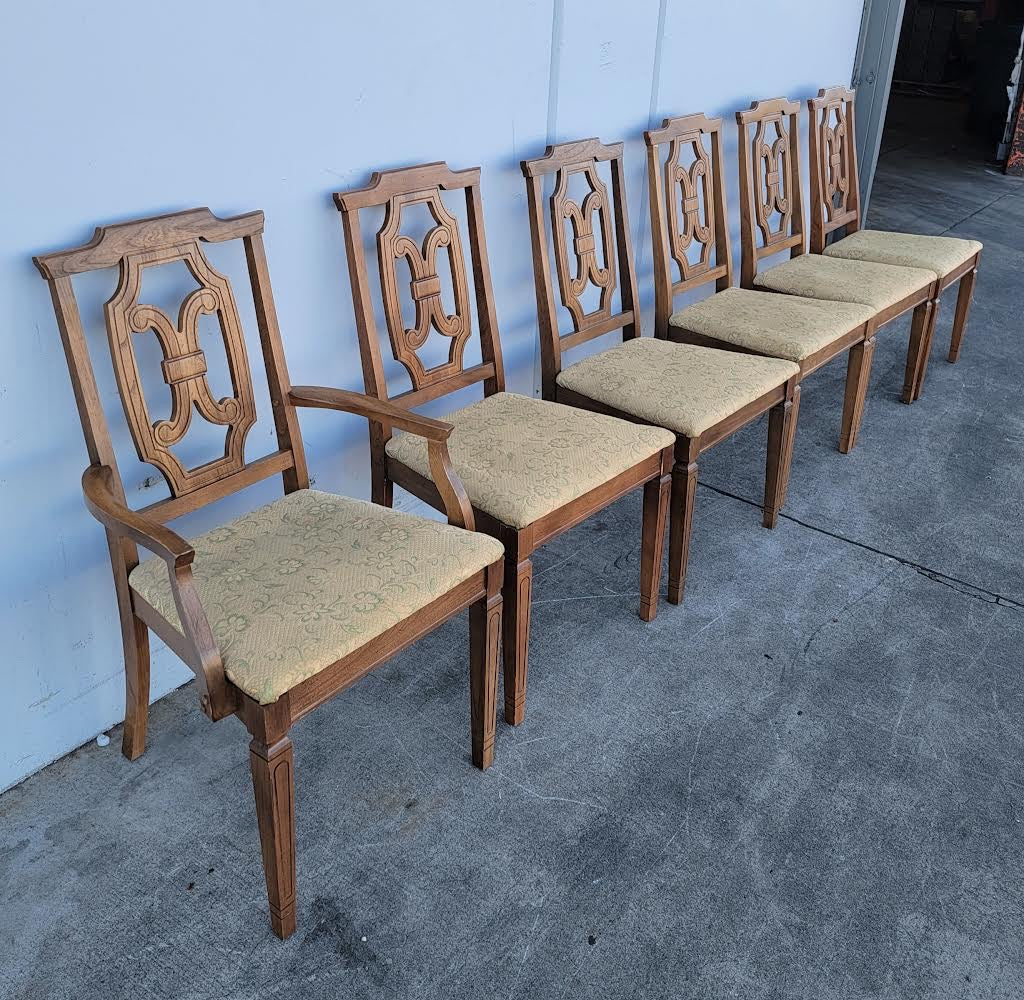 dining chairs (6) (1 armchair) antique/ vintage