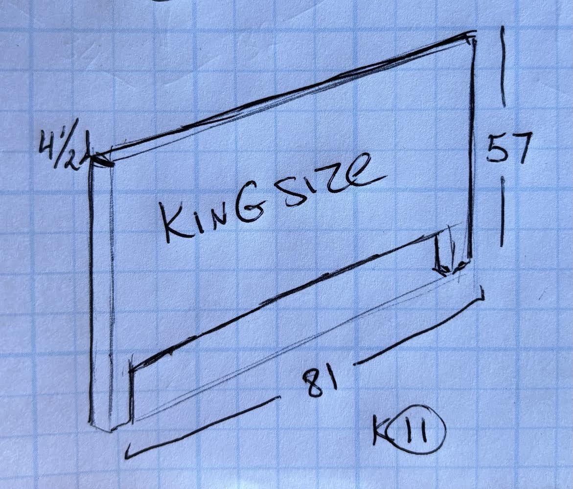 King Size Black Headboard