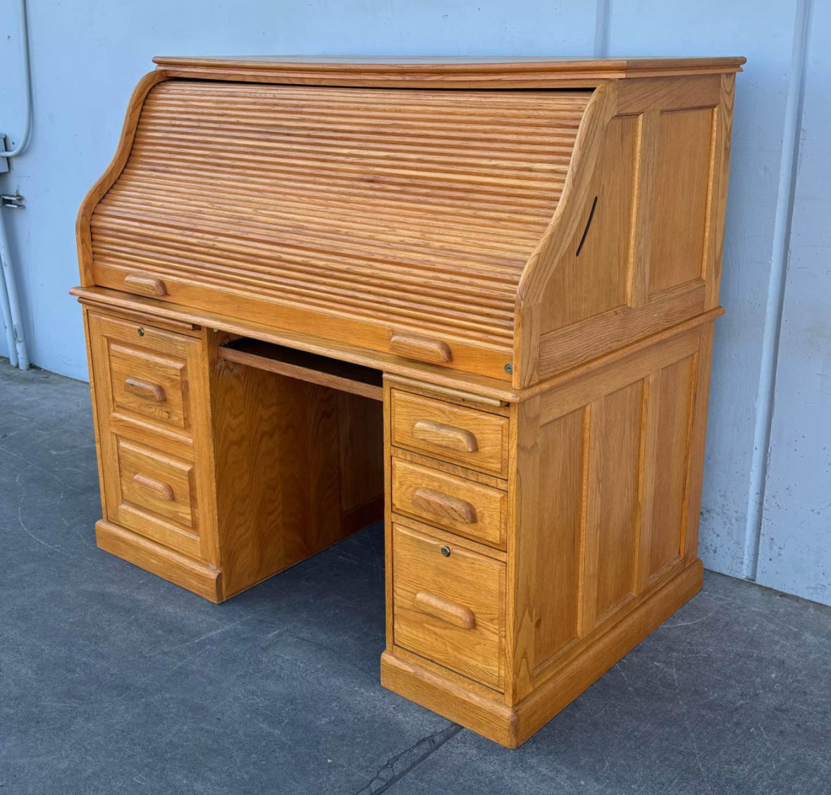 Oak Roll Top Table