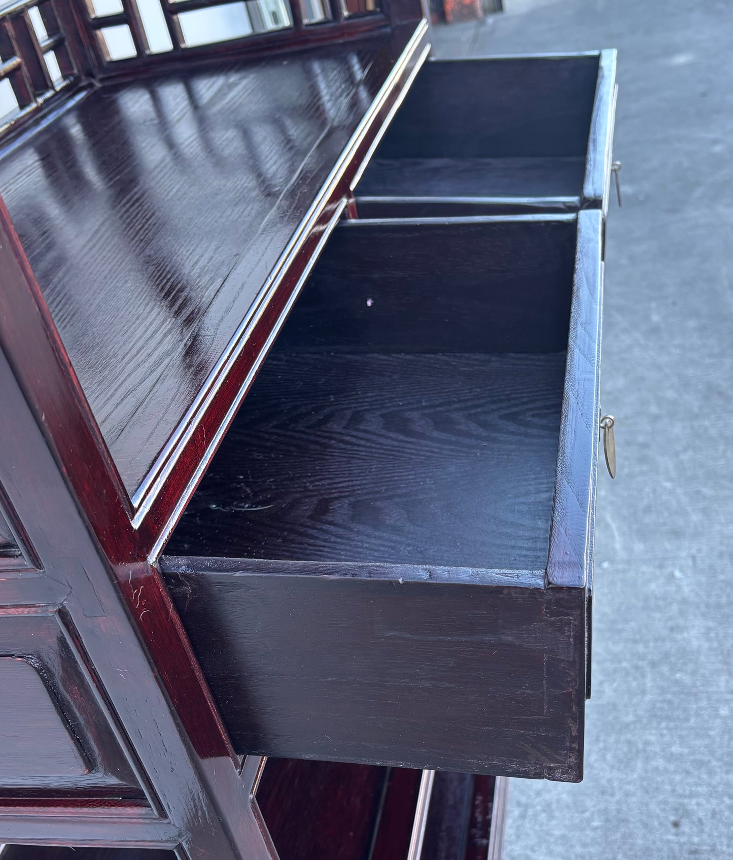 Chinese/ Asian style bookcase with drawers display shelf