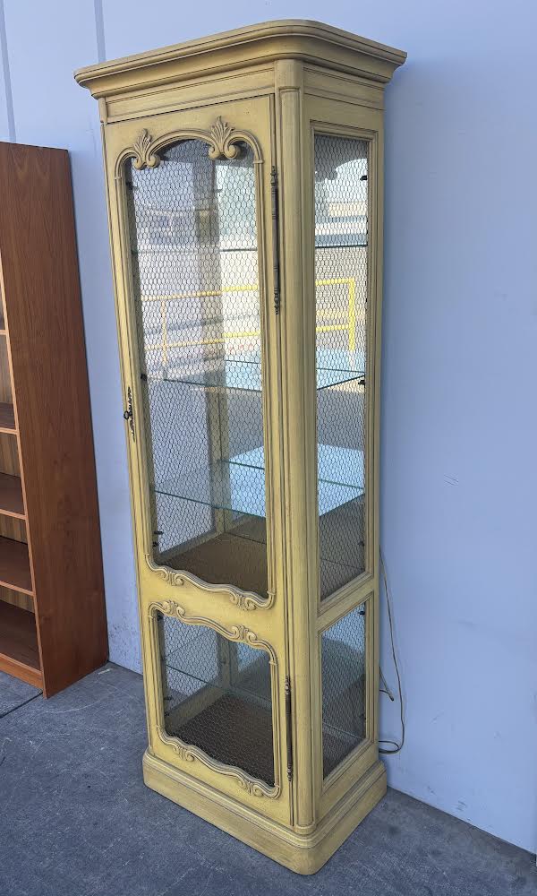 Provincial Off White Curio Cabinet