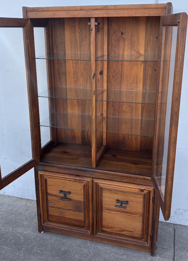 Vintage Hutch Glass China Cabinet