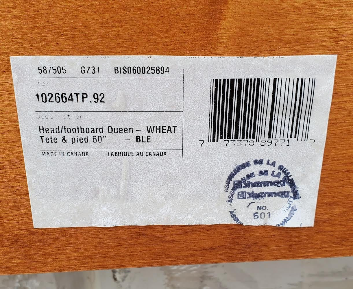 queen bed frame wheat tete & pied