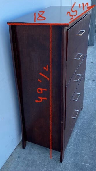 Dresser highboy/ chest of drawers dark wood