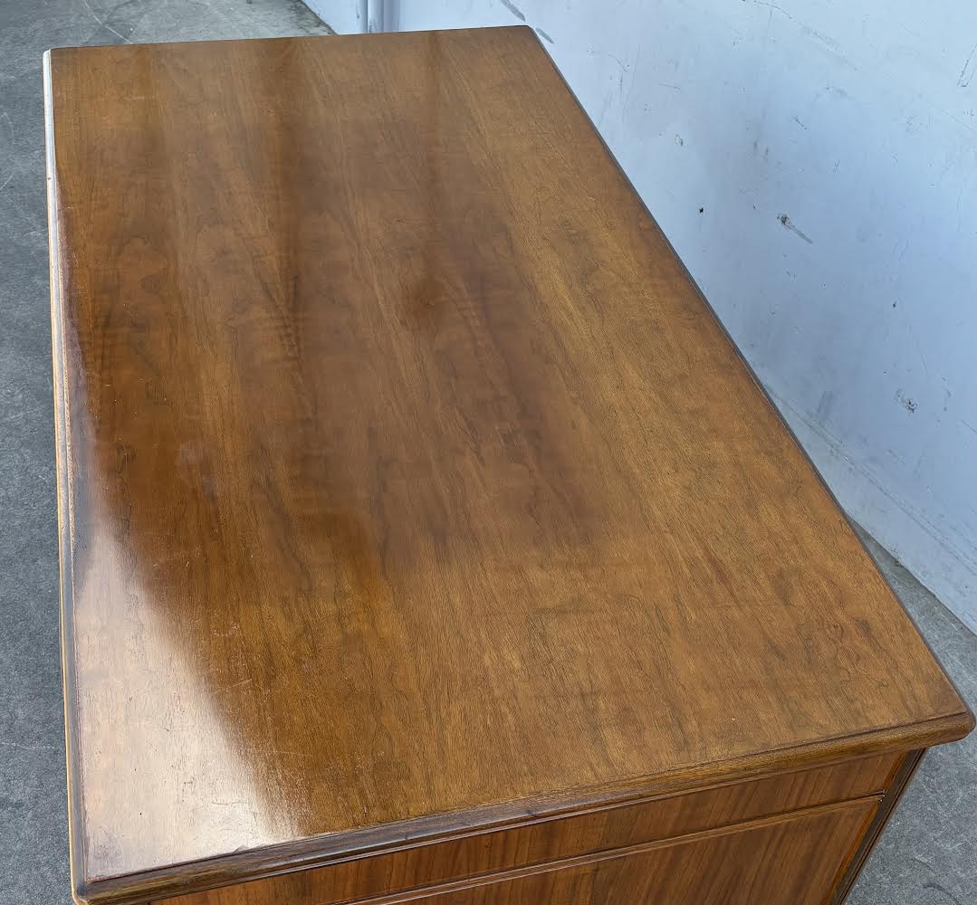 Shelbyville Desk Co. Walnut Vintage Executive Desk