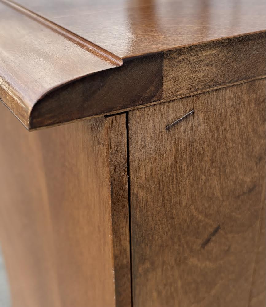 Cal shops Solid Hard Rock Maple Colonial Early American Open Cabinet Nightstand