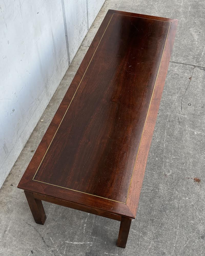 Mid Century Style Long Coffee Table Walnut