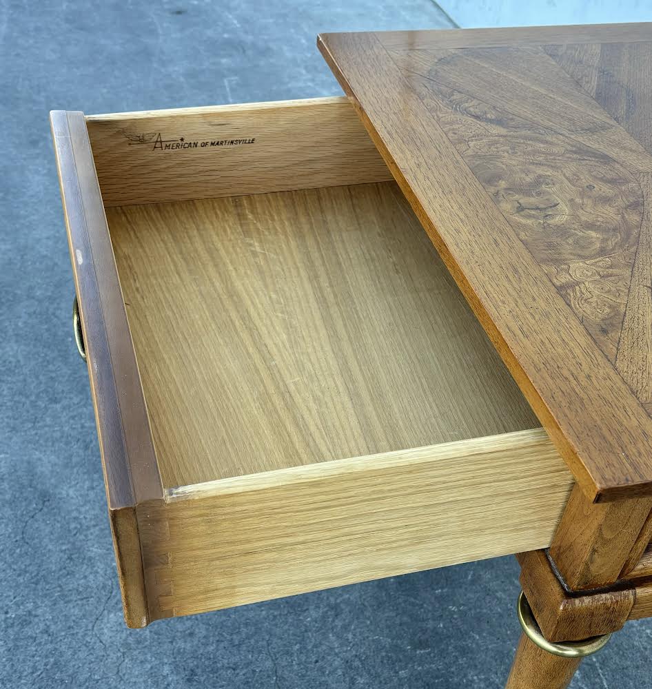 Vintage Walnut Single Drawer Side Table American of Martinsville