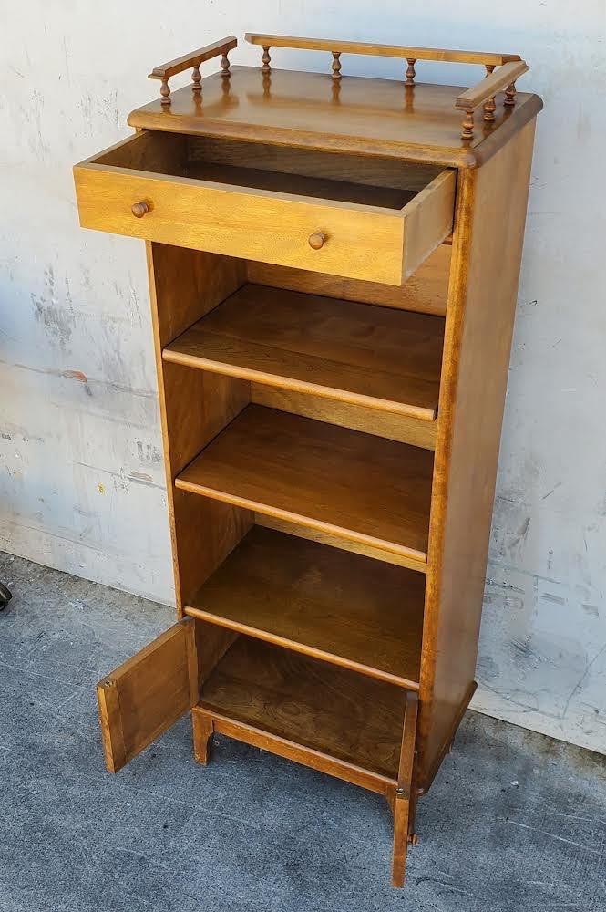 Light wood/honey open bookcase/cabinet