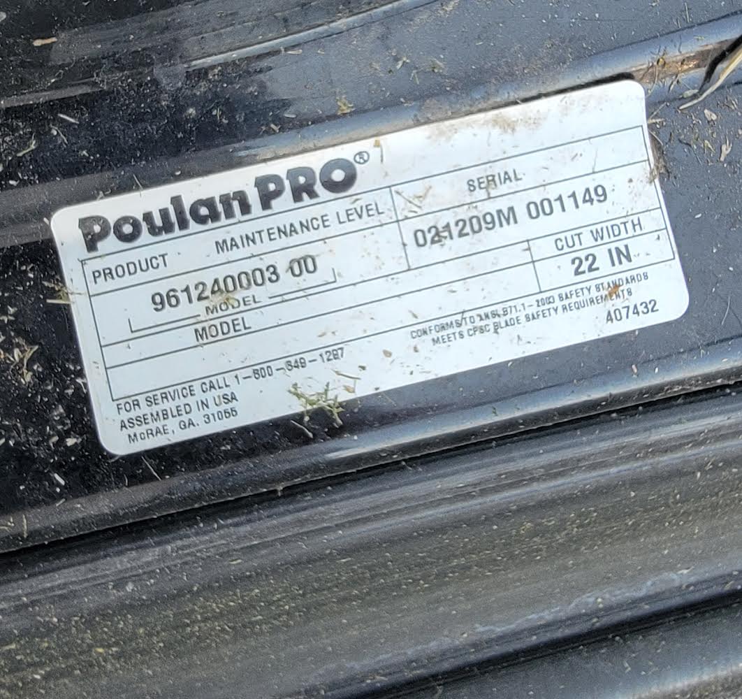 Poulan Pro 550 Series 158 cc Self Propelled Lawn Mower (works)