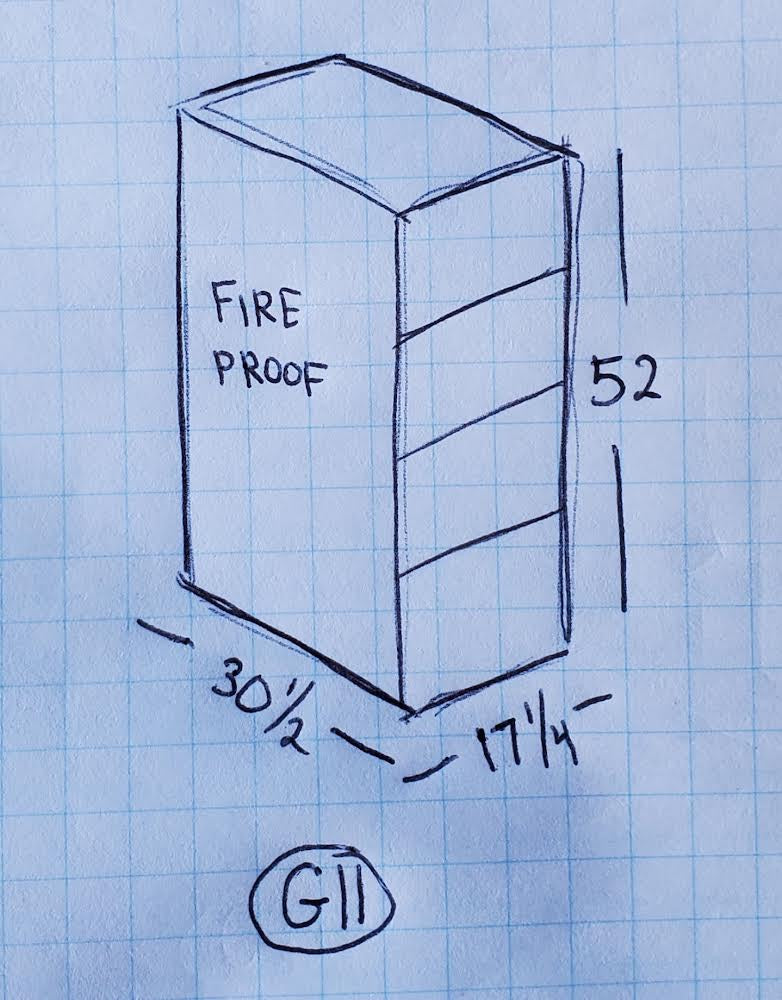 fireproof tan vertical file cabinet with key