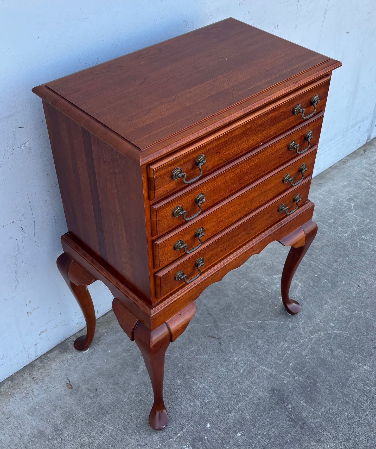 Vintage Queen Anne Style Silverware Chest