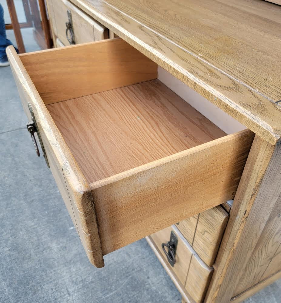 Hutch display dresser bookcase/ bookshelf mid century vintage light wood