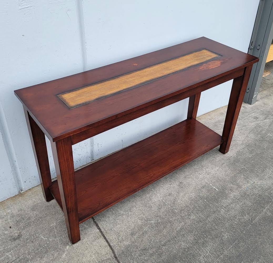 dark wood console/sofa/hallway table