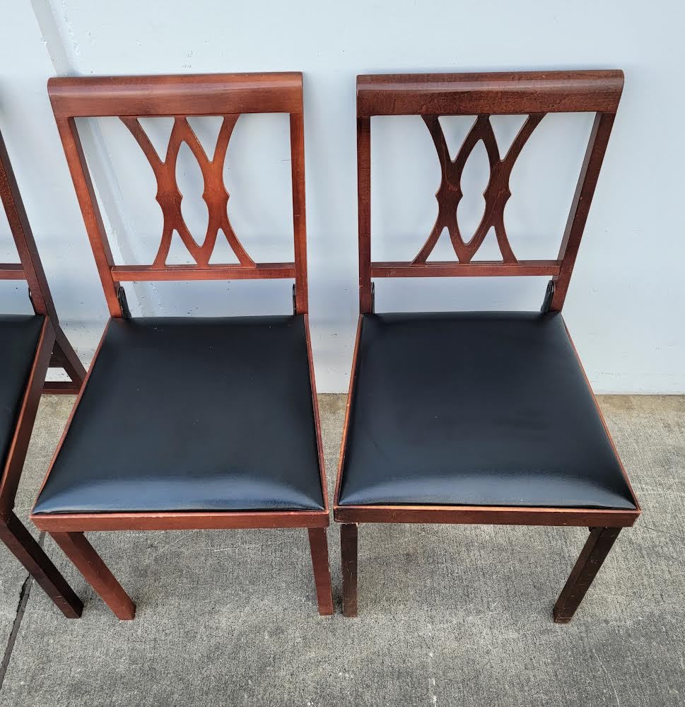 Leg o matic folding side chairs ebony