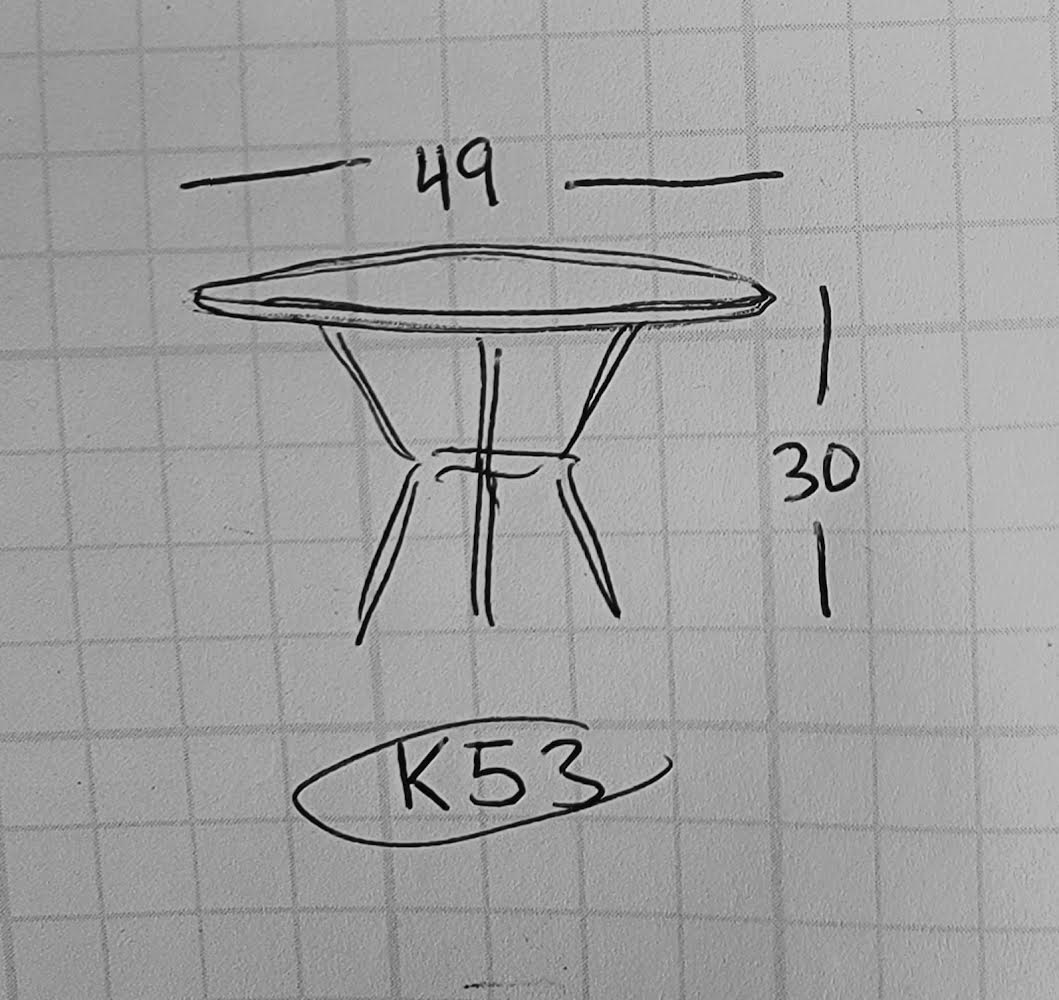 Bamboo style round table and 5 chairs