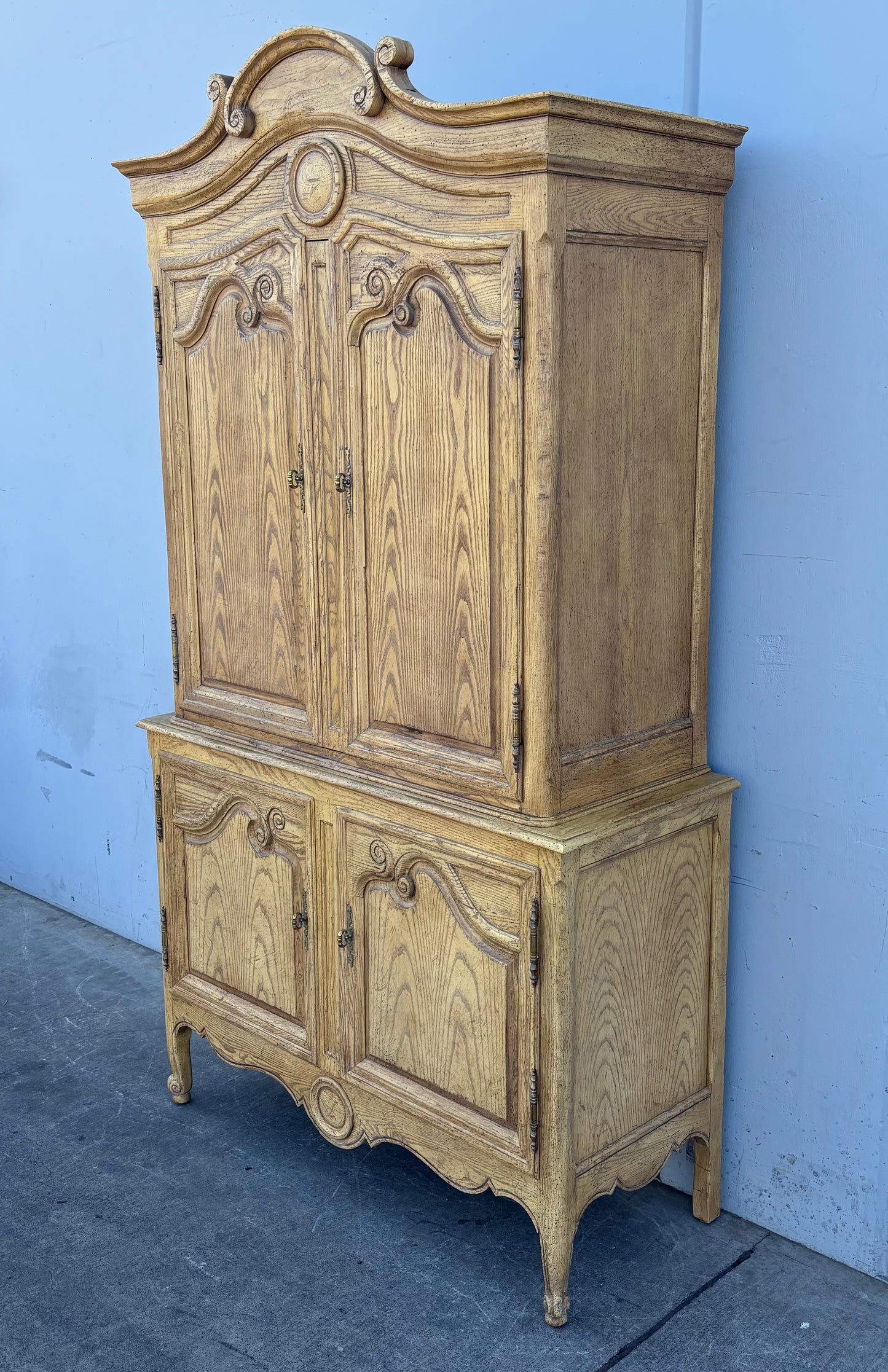Baker furniture light wood armoire/ wardrobe cabinet entertainment center
