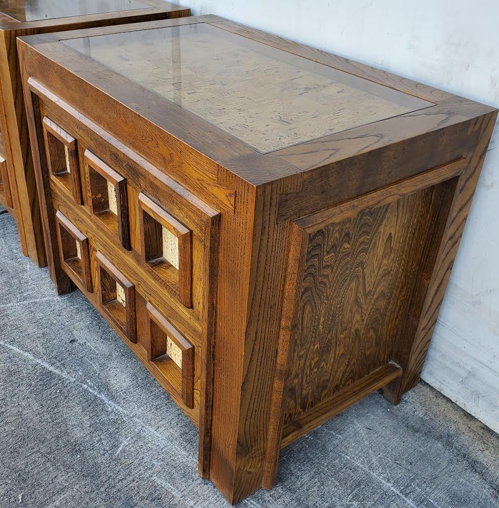 2 nightstands/end/side tables mid century modern