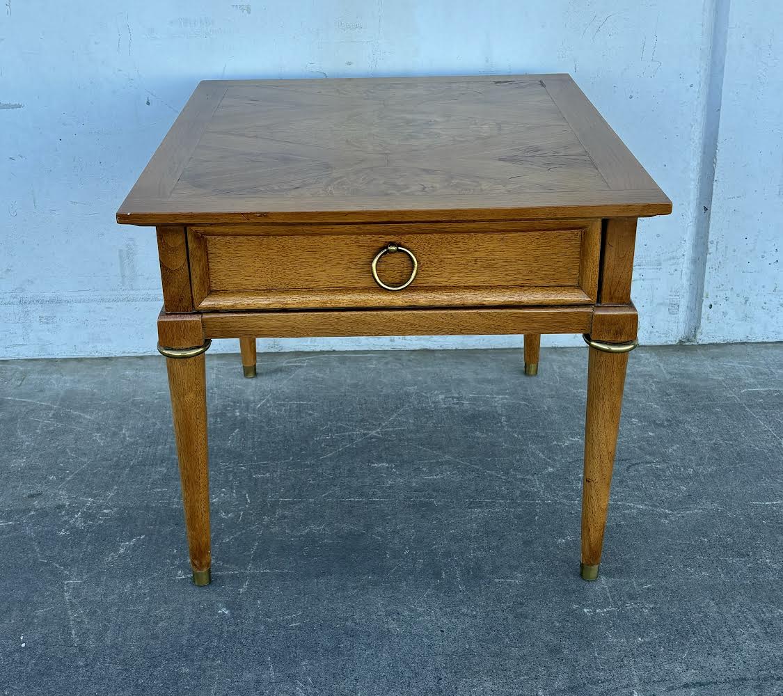Vintage Walnut Single Drawer Side Table American of Martinsville