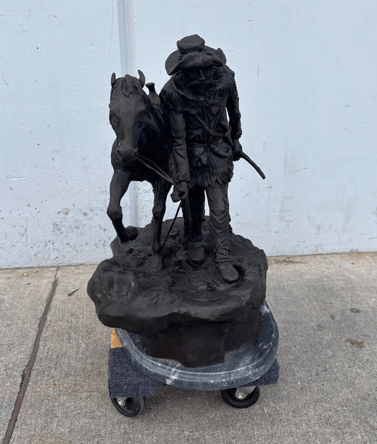 Marshall Mitchell two alone bronze statue