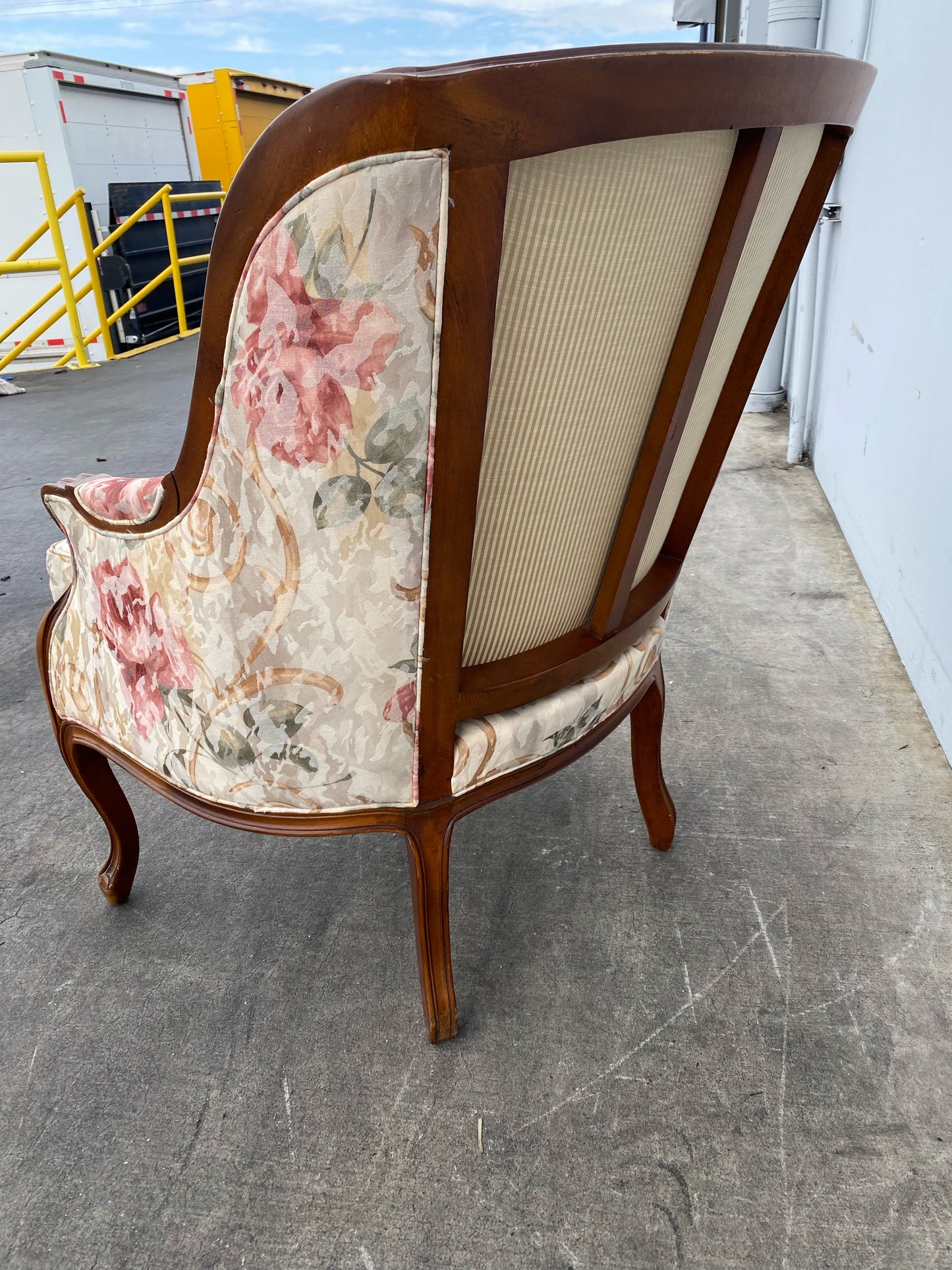 antique/ vintage floral armchair french bergere style