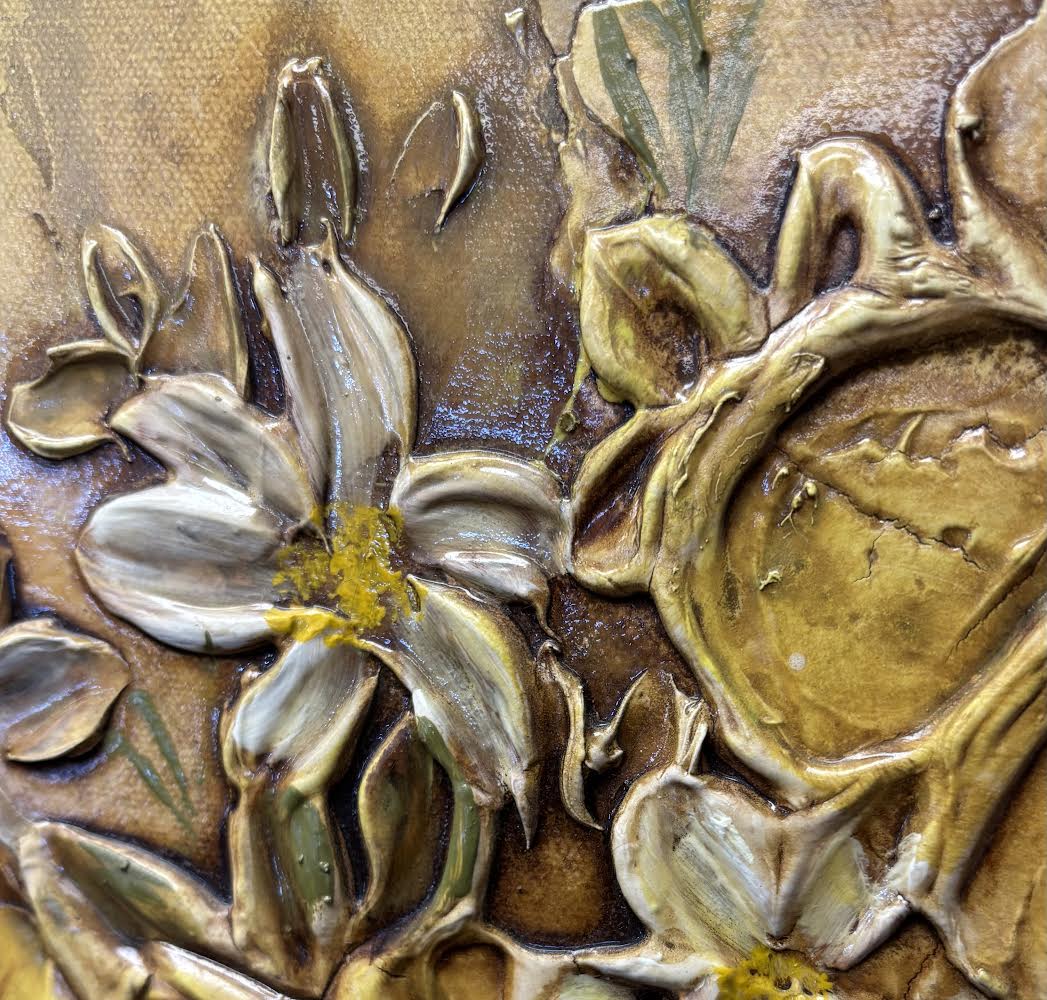 Antique Oil Painting Vase of Flowers Framed Philonese