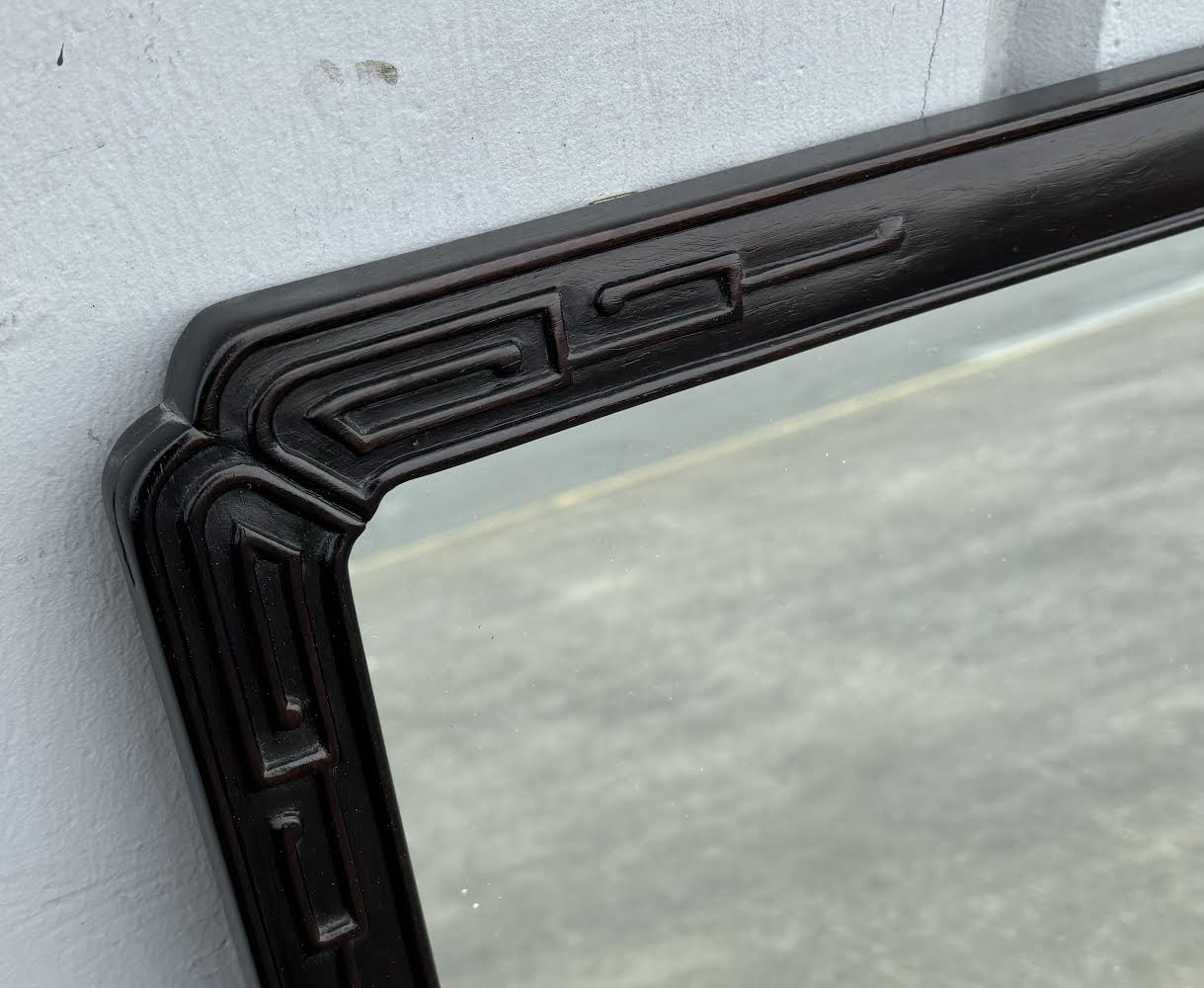 Vintage Wood Carved Chinese Large Mirror