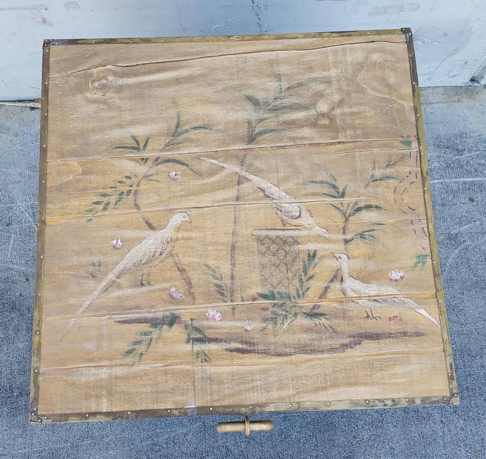 Antique/vintage chest/trunk/box hand painted