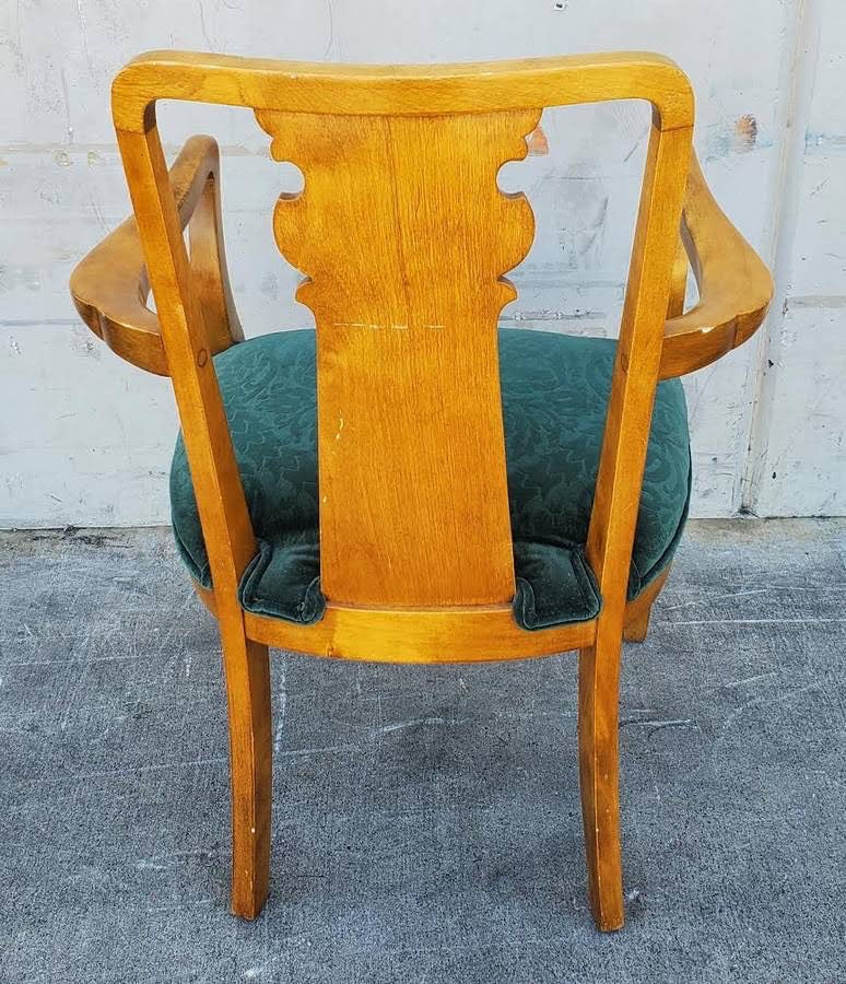 Green cushion armchair antique/vintage