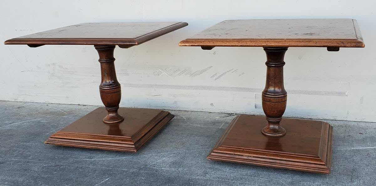 End/side tables (2) dark wood set