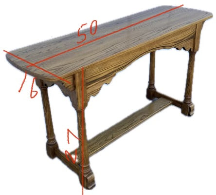 Console/hallway/ sofa table light wood oak