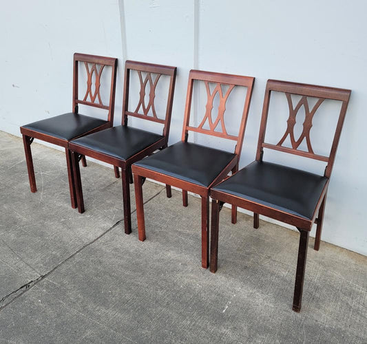 Leg o matic folding side chairs ebony