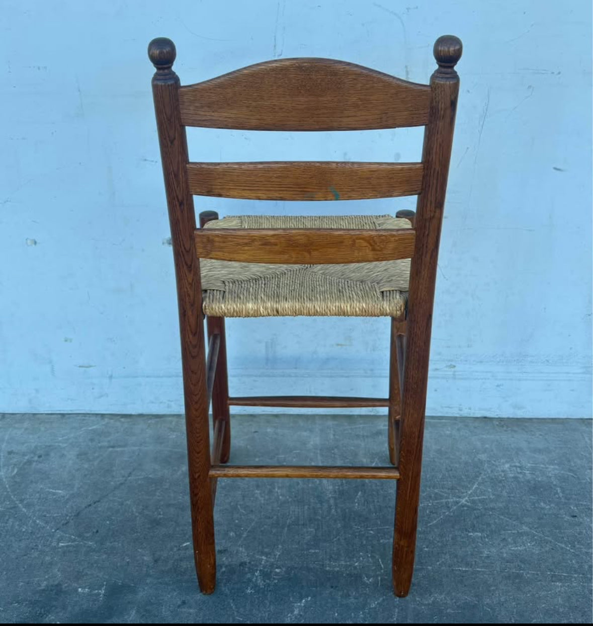 Vintage Wood Antique Barstool