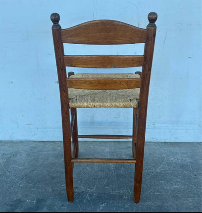 Vintage Wood Antique Barstool