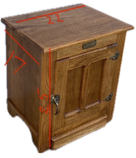 White clad cabinet nightstand/end/side table ice box