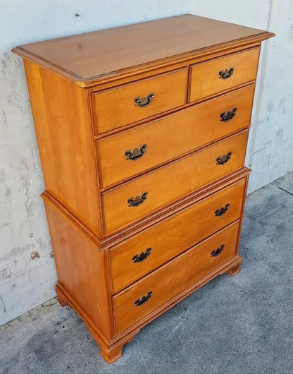 Highboy dresser/chest of drawers maple