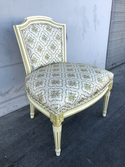 Louis french style side chair cream/beige/white