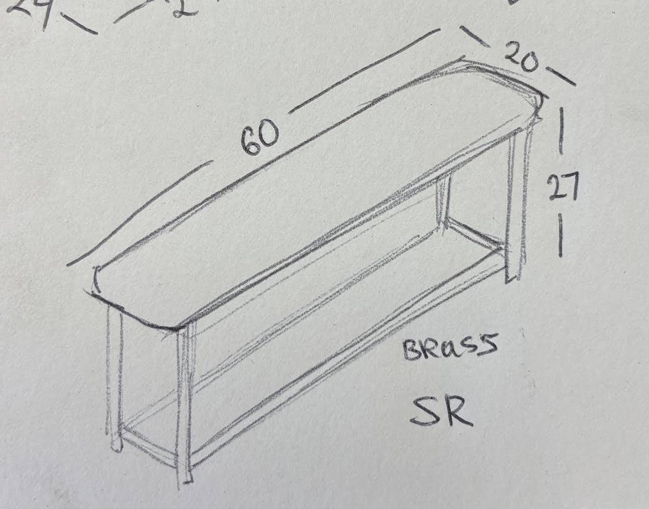 Vintage Mastercraft Style Brass & Glass Sofa Table