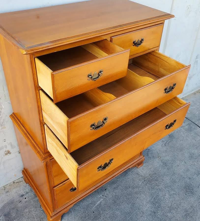 Highboy dresser/chest of drawers maple